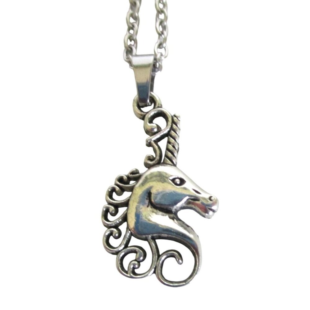 New Unicorn Pendant Necklace With 20" Stainless Chain Mythical Jewelry Gift